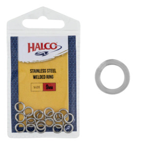 Solid Split Rings: Halco - S/Steel Welded Ring