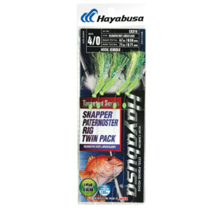 Snapper Rigs: Hayabusa - Snapper Flasher Rig: Circle Holographic & Green Flasher