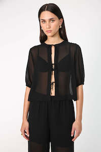 fa shirt top: obey tee / black