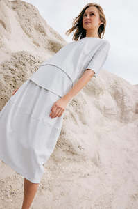 ss skirt: spin skirt / white marle