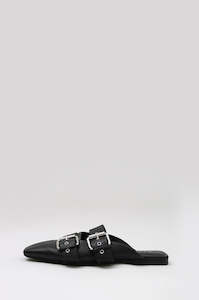 Shoes: ballet buckle flat / black
