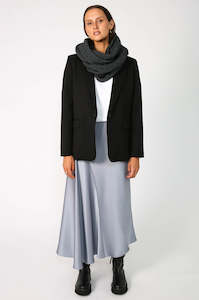 Scarves: haloed scarf / charcoal marle