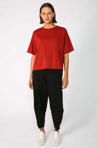 boxed tee / burnt ochre