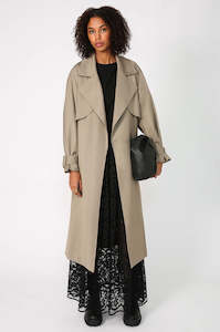 margin trench coat / sage green
