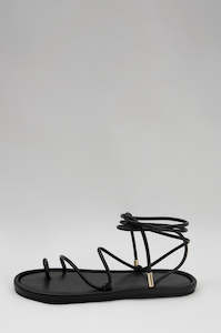 charm sandal / dark chocolate brown