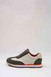 Shoes: sprint trainer / khaki|orange