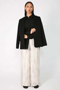 ranging contrast pant / ivory marle