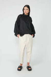 Pants: efface pant / ecru white