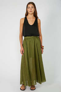 joined skirt / caper green