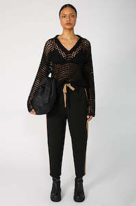 Last Chance: gains pant / black|pecan brown stripe