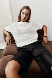 chord mesh top / white