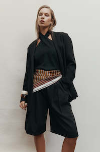 Coats Jackets: tabard blazer / black