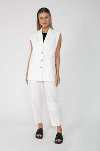 Under 50: hustle waistcoat / off white