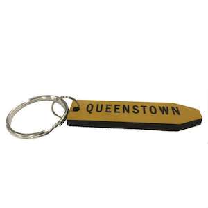 Keyrings: Keyring- Queenstown Sign