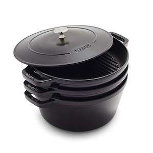 Staubb: Cast Iron 4 Piece Cookware Set 24cm Black