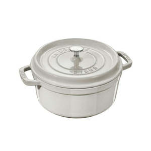 Staubb: Round Cast Iron Cocotte 20cm White Truffle