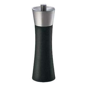 Zassenhause: Augsburg Pepper Mill Stainless Steel & Black 18cm
