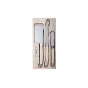 Cheese Knives: Debutant 3 Piece Cheese Set Ivory