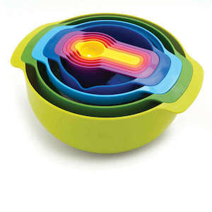 Jodeph Joseph: Nest Plus 9 Piece Multi Colour Mixing Bowls