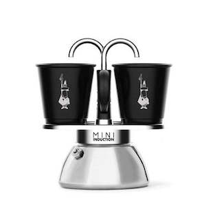 Bialetti: Mini Express Espresso Maker Induction Black 2 Cup Set