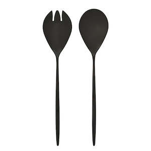 Napier Salad Servers 2PC Black
