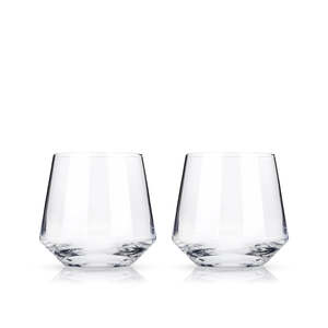 Viski: Raye Angled Crystal Cocktail Tumblers Set of 2