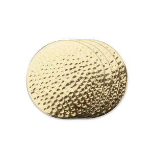 Viski: Belmont Hammered Brass Coasters