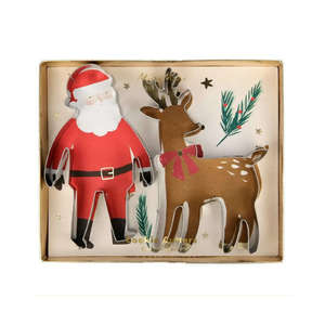 Bakeware Accessories: Cookie Cutters Festive Santa & Reindeer