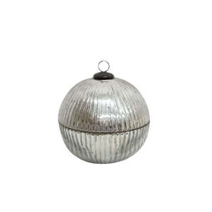 Christmas: Ribbed Bauble Candle Large