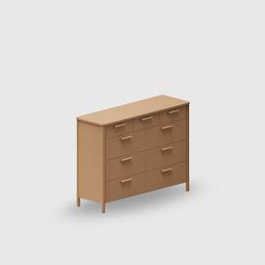 Mood Furniture: Doug 9 Drawer Lowboy - Colour