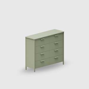 Mood Furniture: Doug 8 Drawer Lowboy - Colour