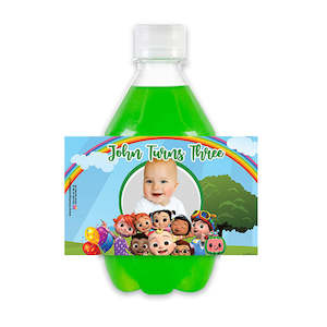 Cocomelon Personalized Fizzy Drink Label