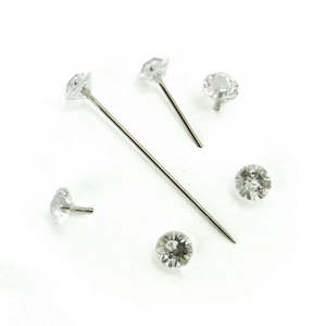 Diamante Pin 8Diax40mm Pk/100 - Clear (62300)