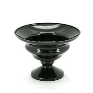 Oceans Containers: Plastic Designer Pedestal Bowl 18Diax13Hcm - Black