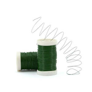Oceans Accessories Wire: Painted Florist Wire (Spool) 28Gaugex100m - Green