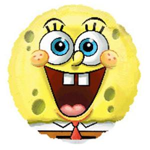 Oceans Balloons: 9" Rnd Spongebob - Yellow/Multi