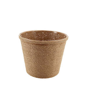 Seagrass Look Pot Cover 18TWx12.8BWx15Hcm - Natural