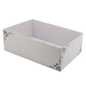 Border Design Hamper Box Large 45Lx31Wx15.6Hcm pk/10 – White/Charcoal