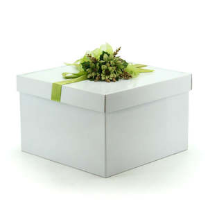 Square Balloon Box w/Lid 36Sqx23Hcm Pk/5 - White