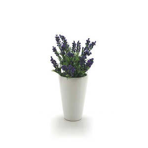 Ceramic Cone Vase 13TDx9BDx20Hcm - Ivory (03-DOL44)