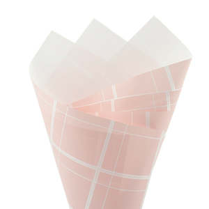 Pearlwrap Cross Sheet 60cmx50cm (65mu) Pk/50 - Pink/White