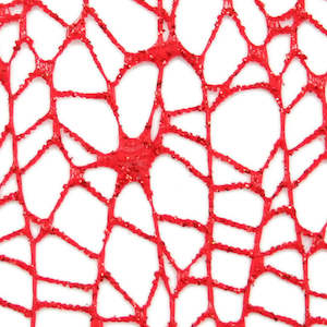 Glitter Chunky Spider Mesh 50cmx9.1m - Red