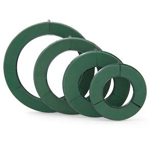 Oceans Floral Foam Wreaths: Oasis Naylorbase Wreath 30Diacm (12") Pk/2 - Green (4630-00)