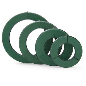 Oceans Floral Foam Wreaths: Oasis Naylorbase Wreath 40Diacm (16") Pk/2 - Green (3097)