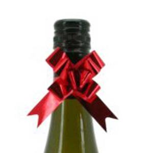 Metallic Plain Pullbow 14mm Pk/100 - Red