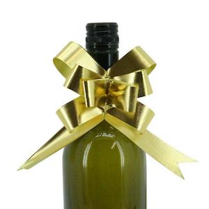 Metallic Embossed Pullbow 22mm Pk/100 - Gold