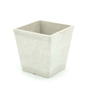 Stonefusion Square Pot 12Sqx12Hcm - White