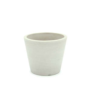 Stonefusion Squat Cone Pot Mini 10Diax8.2Hcm - White