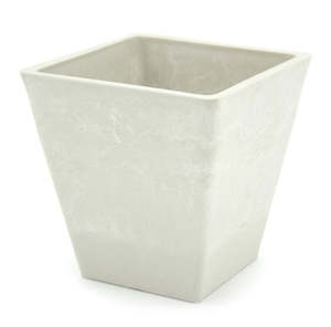 Oceans Stonefusion: Stonefusion Square Pot 15.5Sqx15.5Hcm - White