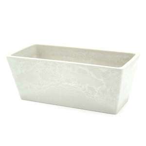 Stonefusion Tapered Trough 25.5Lx12Wx10Hcm - White